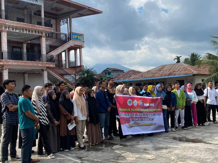 BEMNUS Padang Sidimpuan Orasi Pemilu Damai Tanpa Hoax dan Ujaran Kebencian