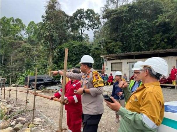 Kapolres Madina dan KBR Polda Sumut Olah TKP di Sumur V-1 PT.SMGP