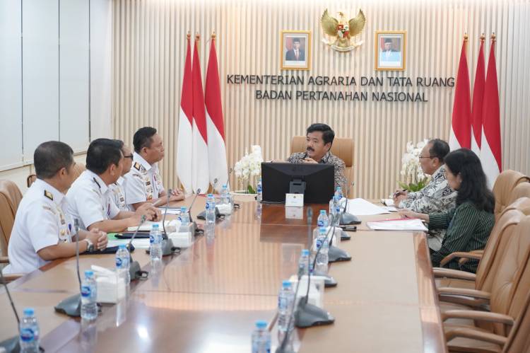 Bahas Lahan di IKN, Kepala Bakamla RI Courtesy Call Menteri ATR/BPN