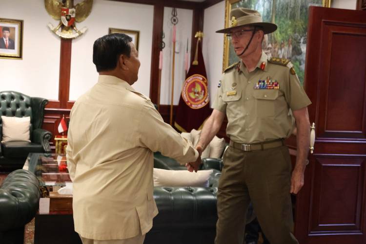 Menhan Prabowo Terima Kunjungan Panglima Angkatan Bersenjata Australia