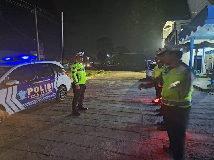 Patroli Blue Light Sat Lantas Polres Simalungun Jaga Ketertiban Pasca Pemilu