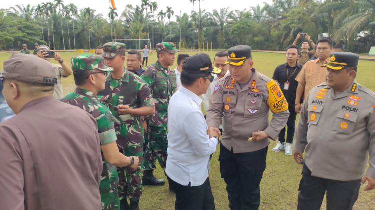 Kapolres Dampingi Rombongan Kapolda Bersama Forkopimda Sumut Lakukan Monitoring Penyelenggaraan Pemilu