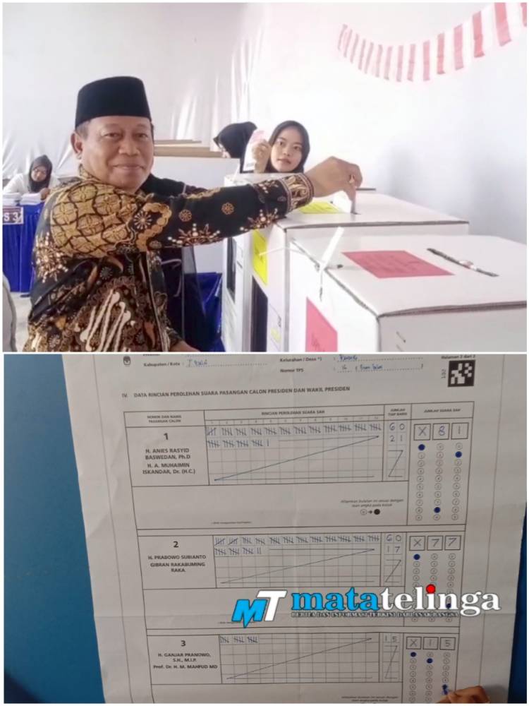 Ganjar Prabowo 'Keok' di TPS Walikota Tanjung Balai