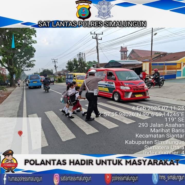 Sat Lantas Polres Simalungun Gencarkan Imbauan Keselamatan Berlalu Lintas