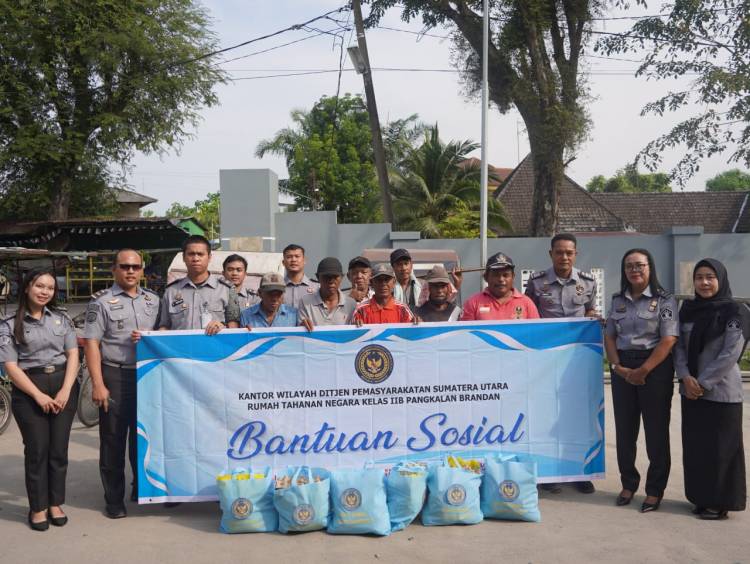 Dukung Program Akselerasi Menteri Imipas, Rutan Pangkalan Brandan Gelar Bakti Sosial
