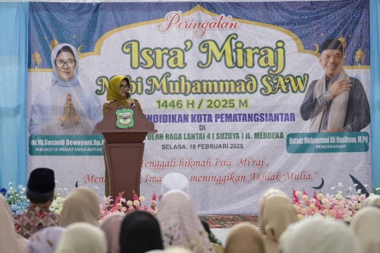 Wali Kota dr Susanti Hadiri Isra' Mi'raj 1446/2025 di GOR Merdeka Mall