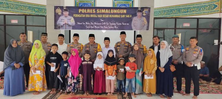 Polres Simalungun Gelar Peringatan Isra Mi'raj 1446 H, Tekankan Peningkatan Kualitas Ibadah dan Kinerja