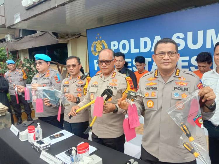 Tim Jatanras Polda Sumut dan Polrestabes Medan Ungkap Perampokan di Komplek Cemara Hijau, 1 Pelaku Pecatan TNI