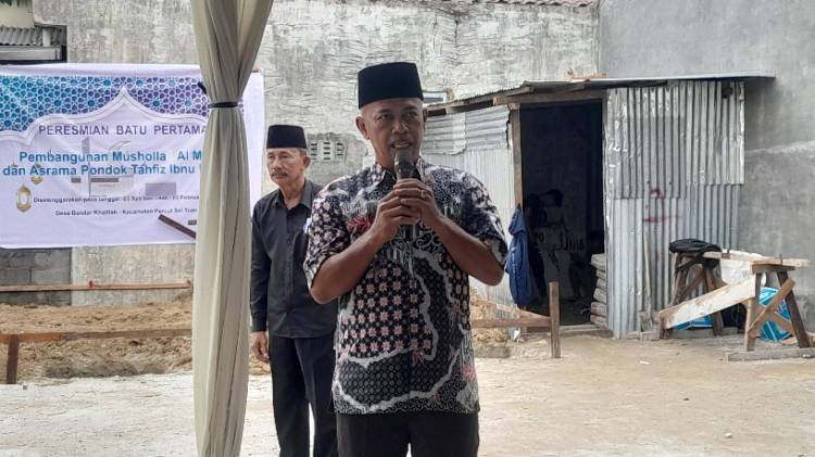 Kades Bandar Khalipah Letakan Batu Pertama Asrama Pondok Tahfidz Ibnu Mas&rsquo;ud