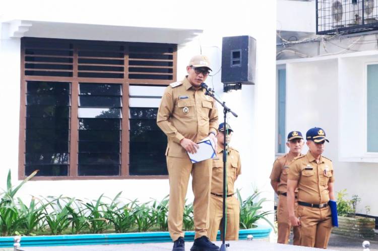 Awali Kepemimpinan Wakil Wali Kota Binjai, Pimpin Apel Gabungan, Ajak OPD Agar Lebih Inovatif.