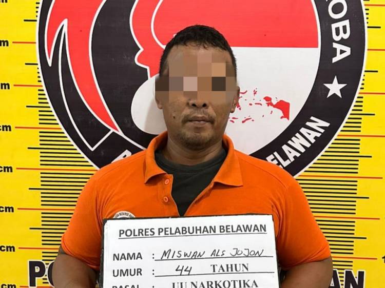 Sat Narkoba Polres Pelabuhan Belawan Tangkap Dua Pengedar Shabu di Mabar Hilir
