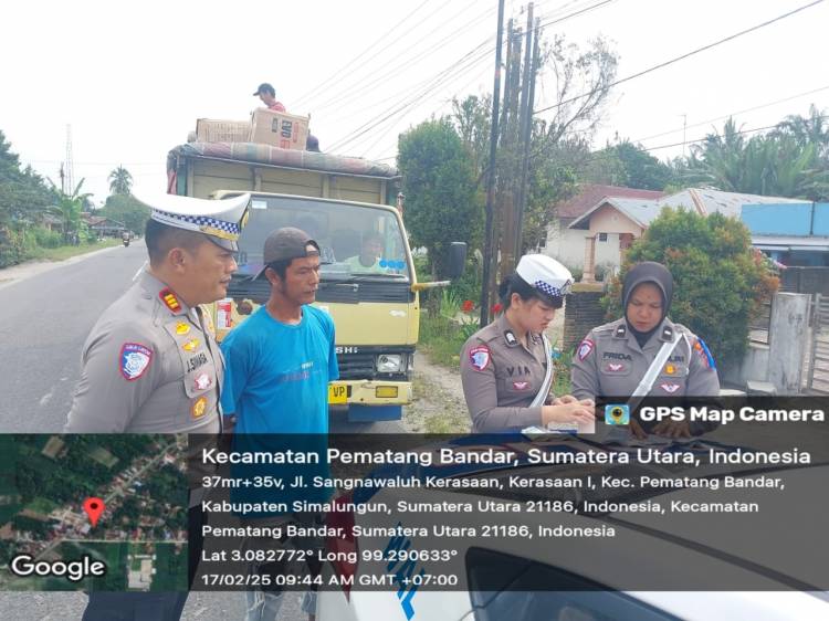 Kasat Lantas Polres Simalungun Pimpin Operasi Keselamatan Toba 2025 di Jalur Asahan-Batubara