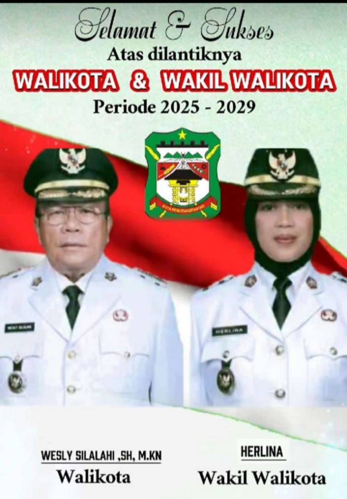 Wesly Silalahi SH MKn-Herlina Resmi Dilantik sebagai Wali Kota-Wakil Wali Kota Pematangsiantar