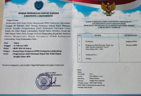 Pagi Ini, DPRD Labuhanbatu Gelar Rapat Paripurna Umumkan Pasangan Bupati / Wakil Bupati Terpilih