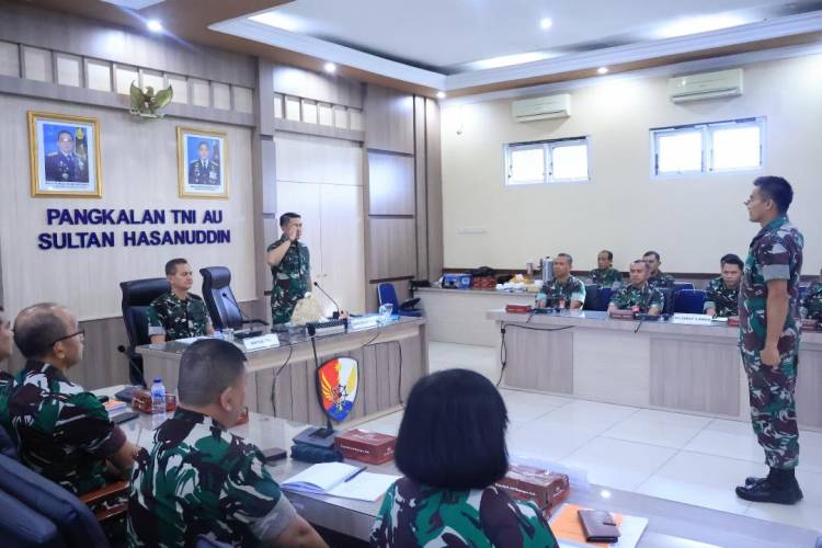 Danlanud Sultan Hasanuddin Menerima Tim Audit Itjen TNI