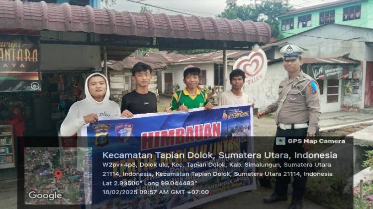 Satlantas Polres Simalungun Gelar Penyuluhan Keselamatan Berlalu Lintas di Tapian Dolok