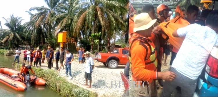 Jenazah Tukiman Ditemukan Tersangkut Batang Pohon Dialiran Sungai Asahan