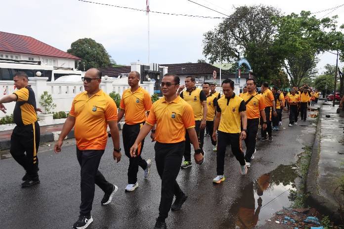Polrestabes Medan Olahraga dan Punggahan Menyambut Bulan Suci Ramadhan