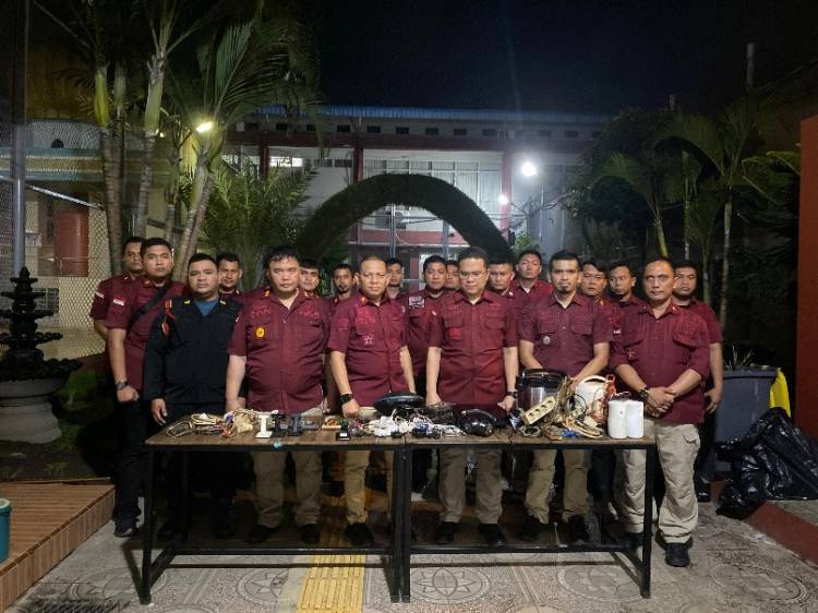 Wujud Nyata Komitmen Berantas Halinar, Lapas Medan Gencarkan Razia