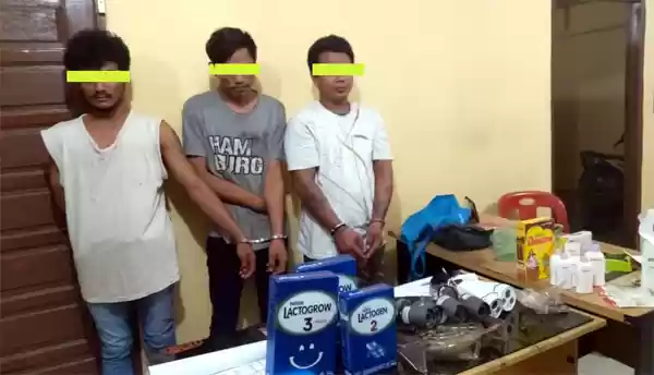 Aksinya Terekam CCTV, Trio Maling Ini Diringkus Polisi