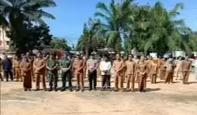 Kapolsek Torgamba Gelar Apel Gabungan Bersama Muspika Kecamatan