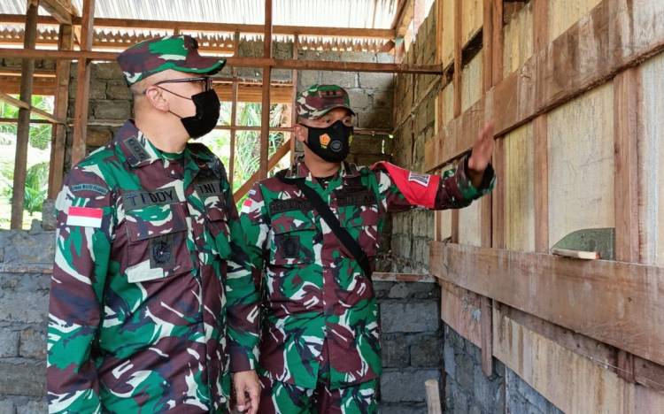Aster Kasdam XVII/Cenderawasih Tinjau Lokasi TMMD Ke-110 Kodim 1711/BVD di Distrik Kawagit