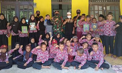 Peringati Isra Mi'raj 1442 H di Tapal Batas, Satgas Yonif 642 Adakan Lomba Hafalan Surah Pendek Al-Quran