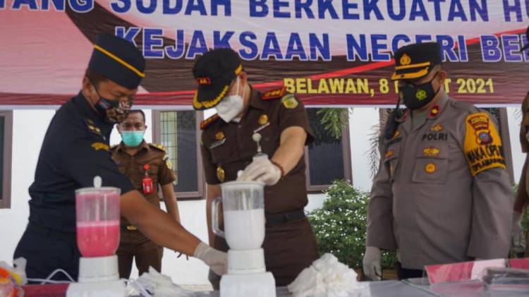 Kejaksaan Negeri Belawan Musnahkan Barang Bukti Yang Sudah Inkracht