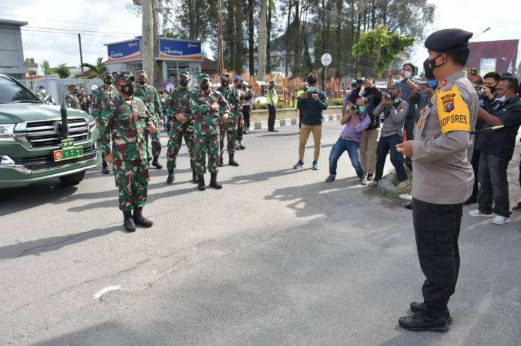 Sinergitas TNI - POLRI Pangdam I/BB Silaturahmi ke Polres Tanah Karo