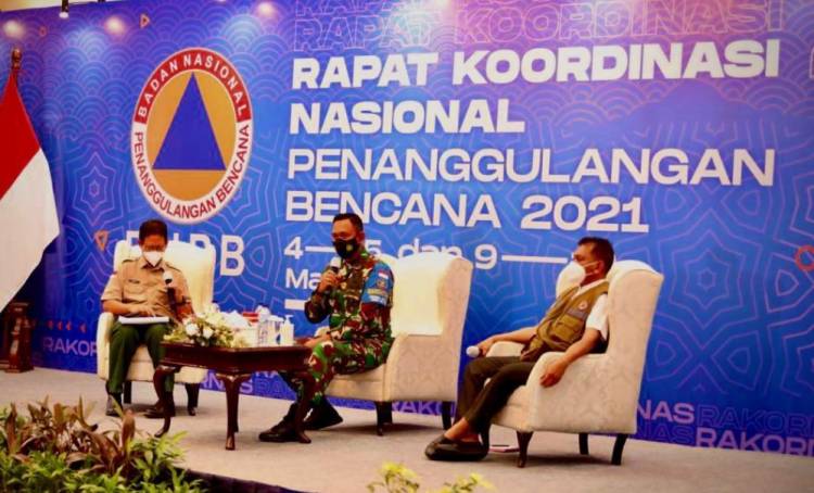 Danrem 162/WB Nara Sumber Rakornas BNPB Tahun 2021