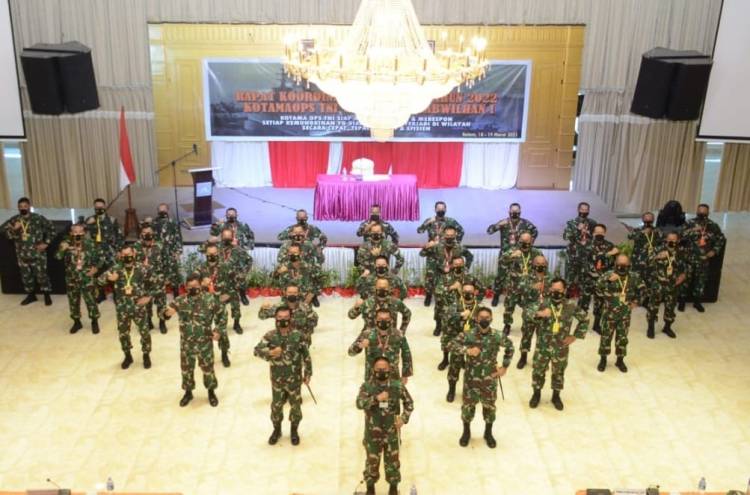 Pangdam I/BB Pimpin  Rapat koordinasi Rentinkon  TA. 2022 Kotamaops TNI wilayah kogabwilhan I