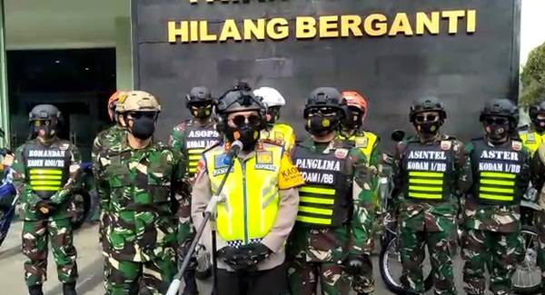Ciptakan Keamanan Jelang  Paskah dan Ramadhan, TNI /Polri di Sumut Gelar Patroli Gabungan