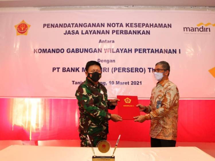 Pangkogabwilhan I Tandatangani Nota Kesepahaman Jasa Layanan Perbankan
