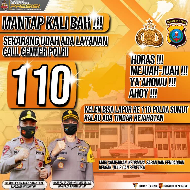 Jagan Takut dan Ragu, Polri Sediakan Layanan Call Center 110 Cegah Gangguan Kamtibmas