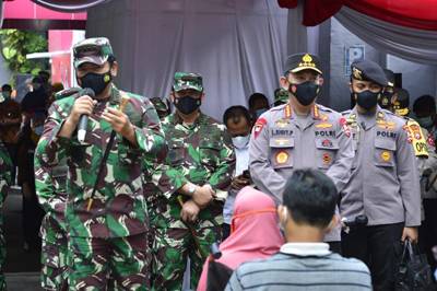Panglima TNI :  Walau Sudah Divaksin, Namun Protokol Kesehatan Tetap Jadi Senjata Utama Melawan Covid-19