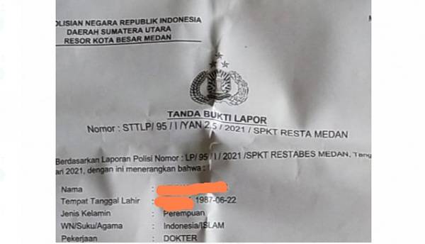 Campurkan Obat Bius, Dokter Wanita Laporkan Rekan Sejawatnya ke SPKT Polrestabes Medan