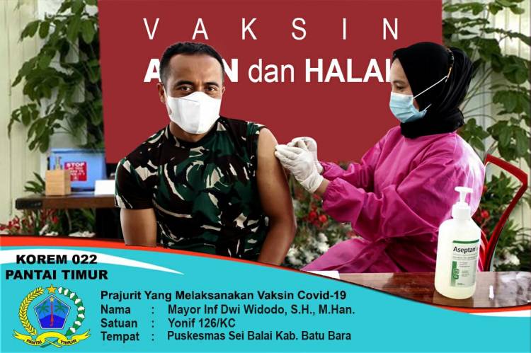 Prajurit Yonif 126/KC Laksanakan Vaksinasi Covid- 19