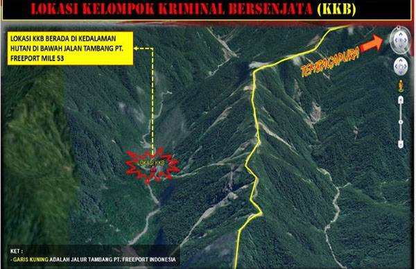 Terjadi Kontak Tembak di Mile 53 PT Freeport Tembagapura, 1 Anggota KKB Joni Botak Tertembak