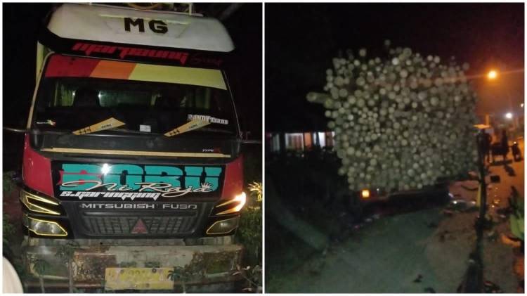 Tabrak Truk Parkir Supir dan Kernet Di Larikan Ke Rumah Sakit