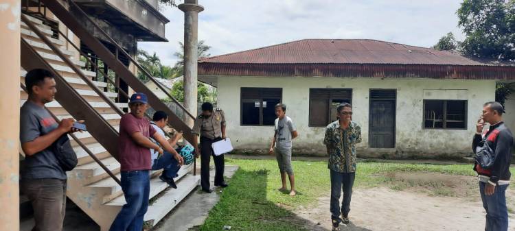 Polsek Bangun Turun Olah TKP Kebakaran Gedung BLK Disnaker Pemprovsu