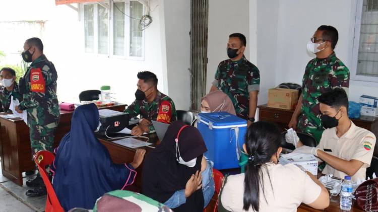 Kejar Dosis Dua Hingga 70 %, Dandim 0209/LB Terus Genjot Vaksin Kabupaten Labuhanbatu
