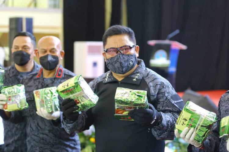 BNN RI Penjarakan 10  Tersangka dan Sita 121,52 Kg Sabu