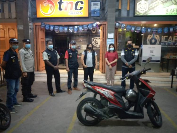 Polsek Medan Baru Bersama Lurah Sei Putih Timur 1 Laksanakan PPKM Level 3