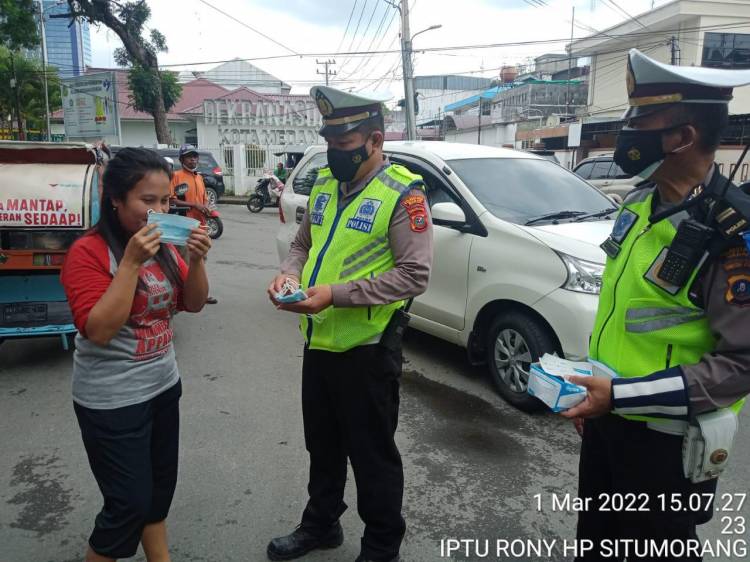 Unit Lantas Polsek Medan Baru Kedepankan Langkah Preventif dan Disiplin Prokes