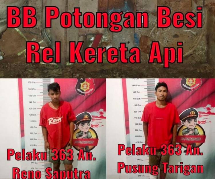 Kabarnya Dua Pemuda Ini Mencuri Rel Kereta Api, Pistol Polisi Bertindak