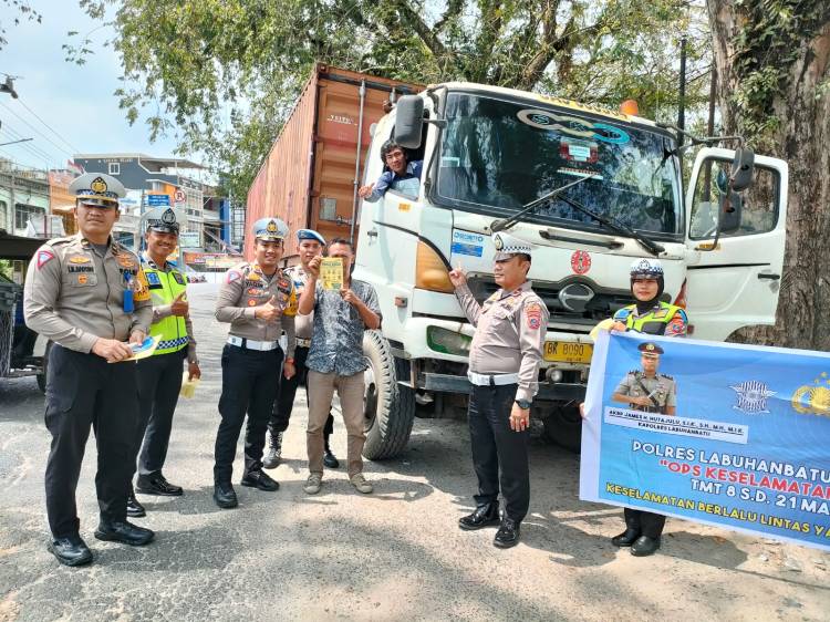 Sat Lantas Polres Labuhan Batu Tegur 25 Pengendara