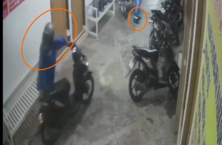 Maling Gasak Motor di Jl.Cangkir