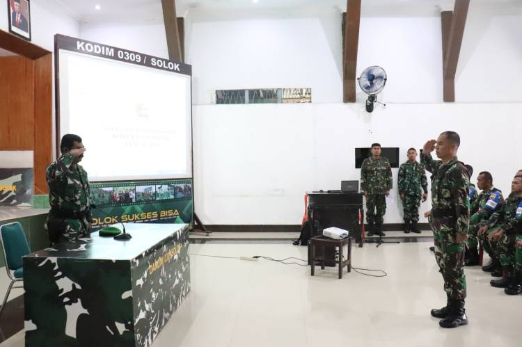 Pabung Kodim 0309/Solok Buka Latihan Teknis Teritorial (Latnister) Tahun 2023