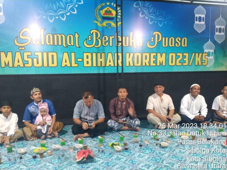 Korem 023/KS Sediakan Takjil Berbuka Puasa di Masjid Al Bihar Selama Bulan Ramadhan