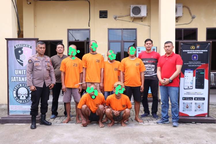 Enam Pelaku Penganiayaan Digulung Polres Sergai